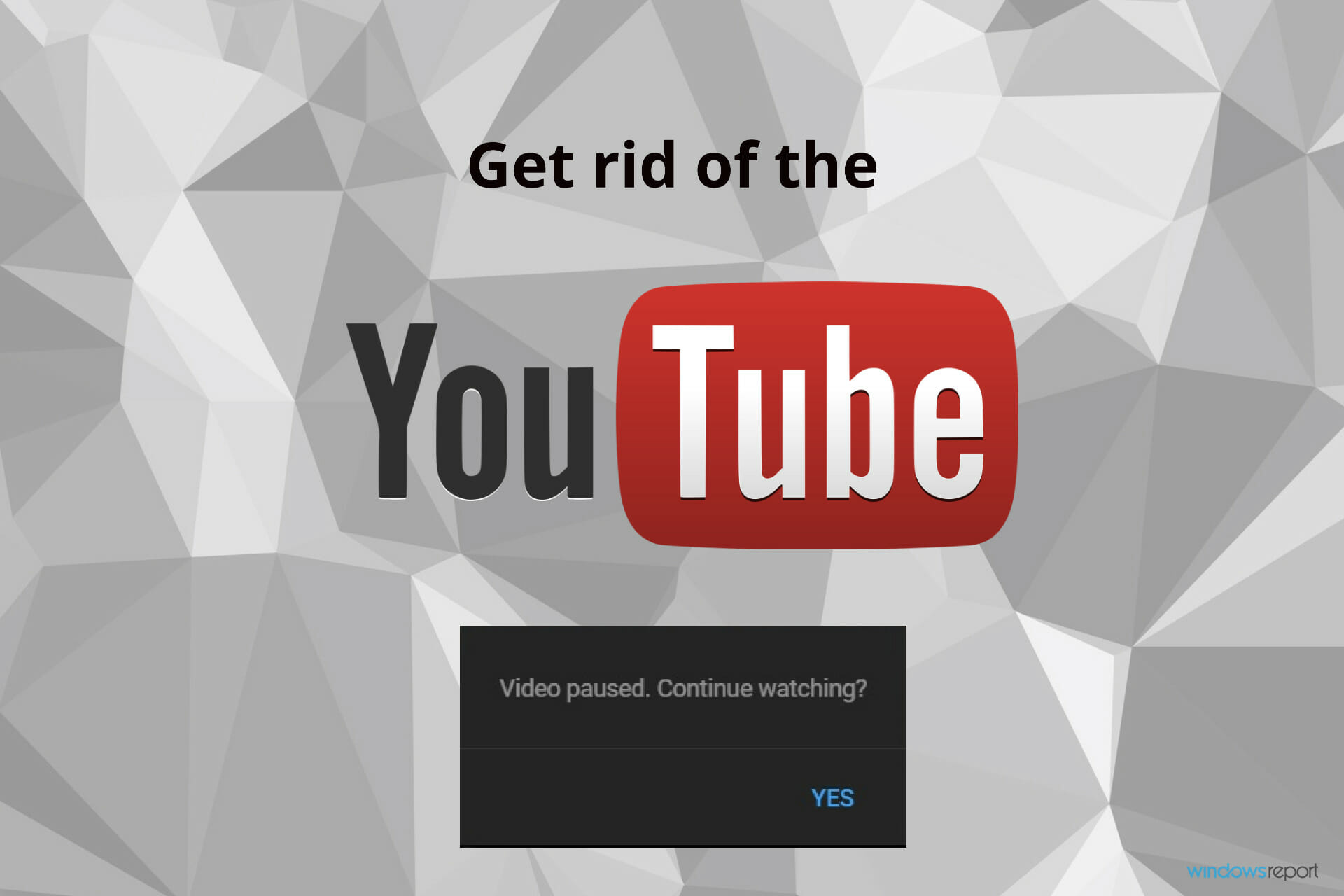 get rid of the youtube video paused continue watching pop-up