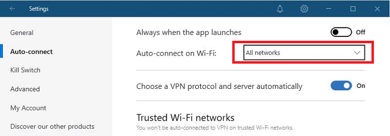 Auto-connect on Wi-Fi