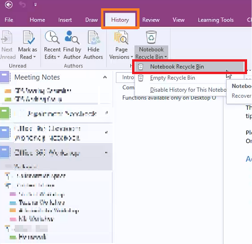 recover deleted onenote files