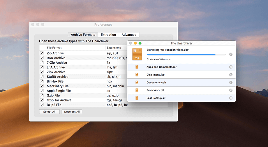 un zip files for mac