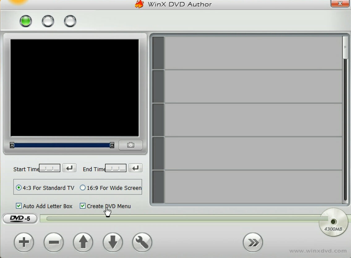 WinX DVD Author window How to burn a dvd on windows 10