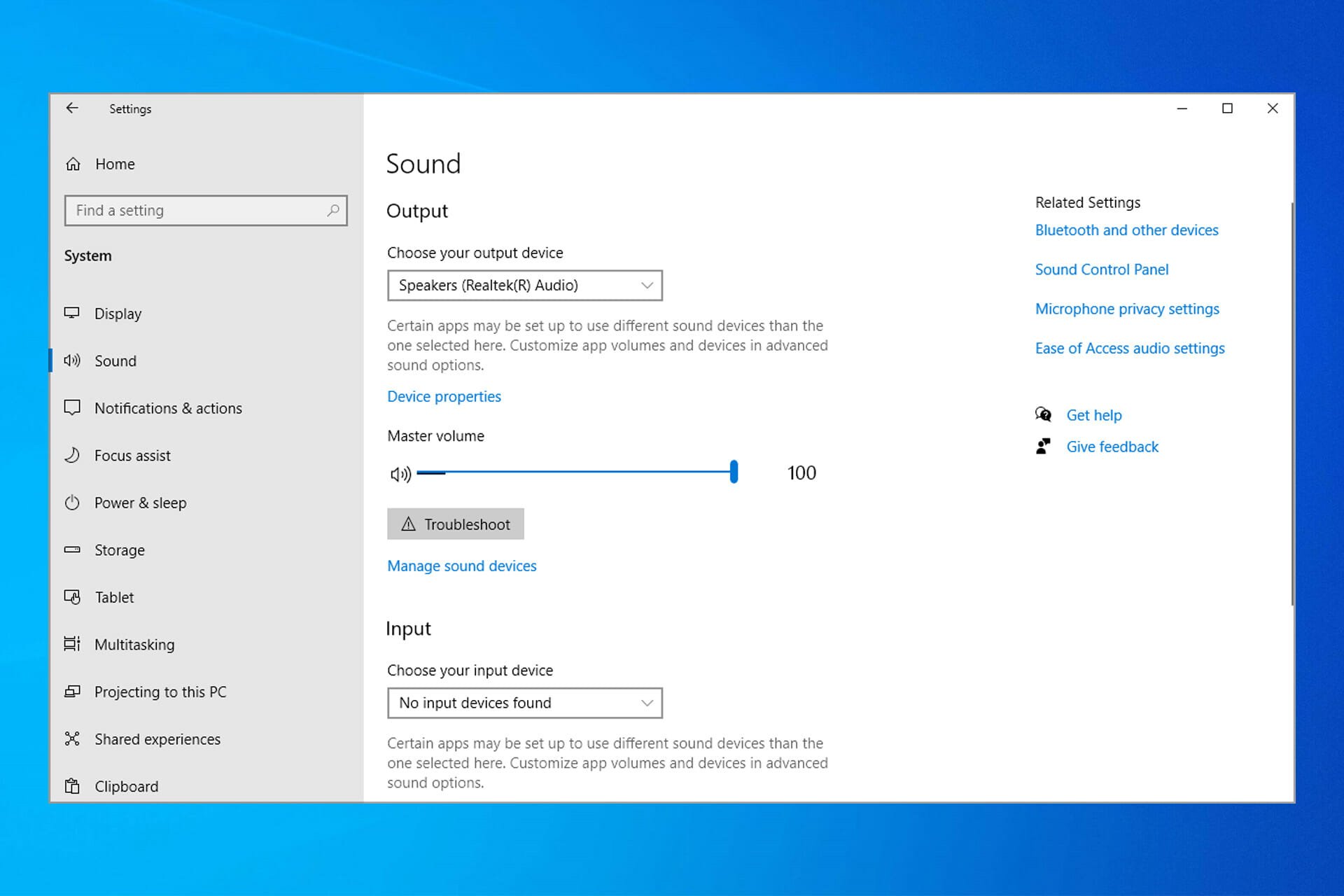 no audio output device installed surface 3