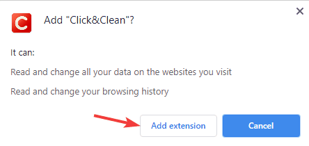add extensions Click&Clean
