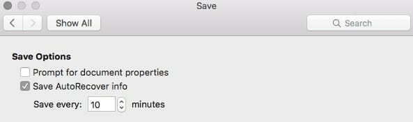 excel for mac saving file changes file security