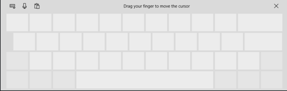 drag your finger to move the cursor