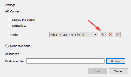 wrench icon no audio after video conversion vlc