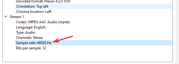 same rate no audio after video conversion vlc