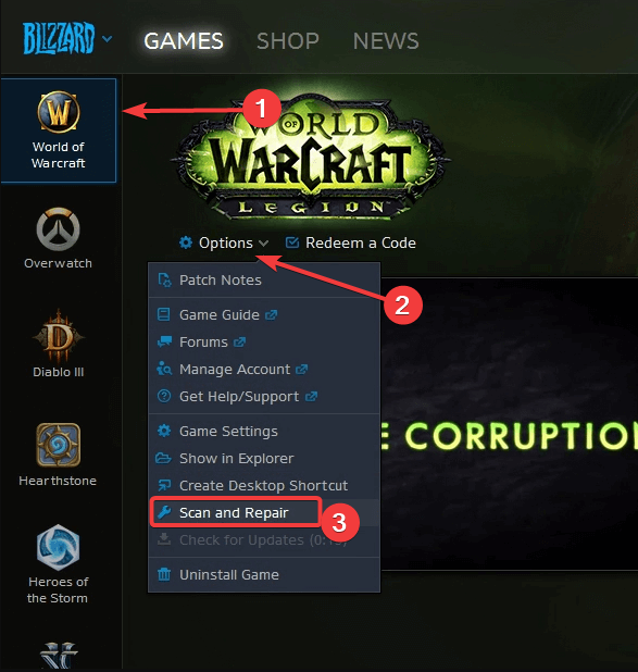 world of warcraft was unable to start up 3d acceleration