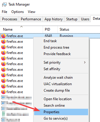 task manager properties can't set priority in task manager windows 10