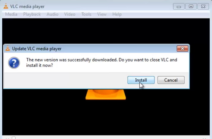 Atualizar VLC media player prompt vlc merge videos not working