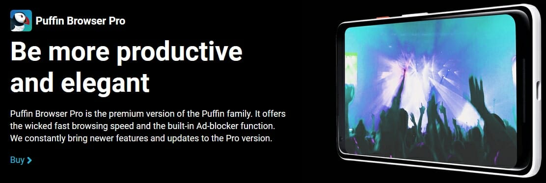 Puffin Browser Pro lightweight browser ios