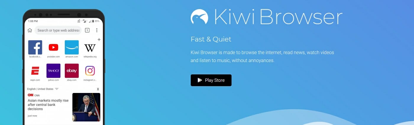 kiwi browser best browser for xiaomi