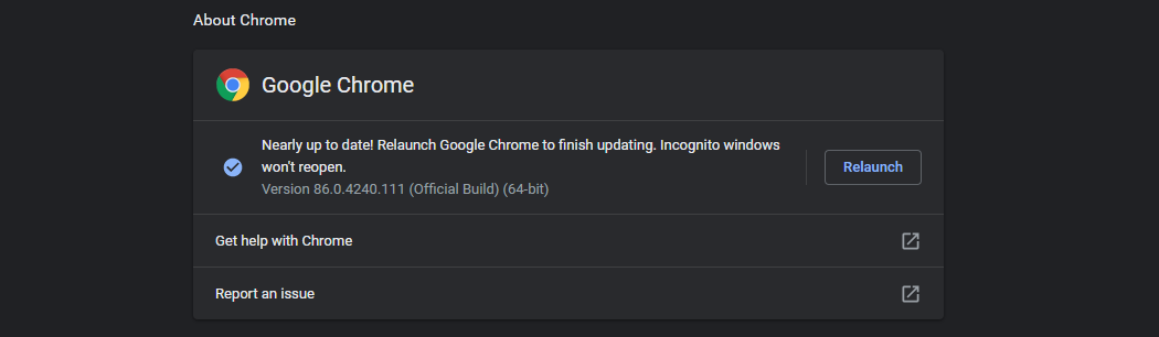 how to update chrome