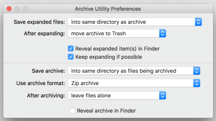 Use archive format how to zip multiple folders mac