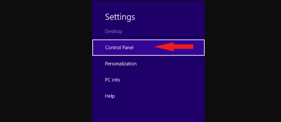 control panel example