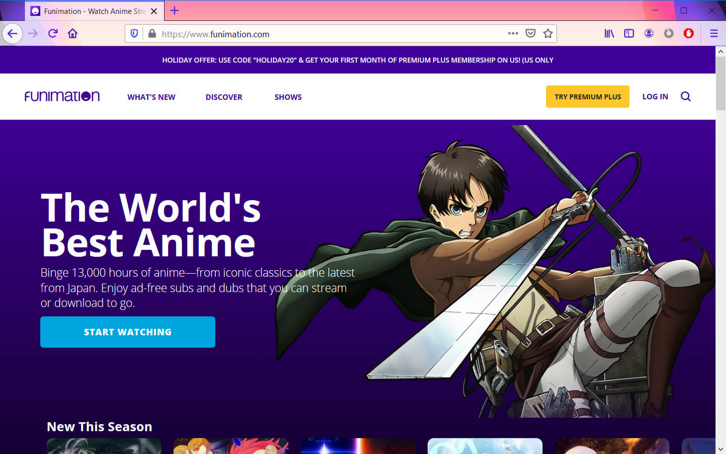 Funimation open in Firefox funimation not working on chrome