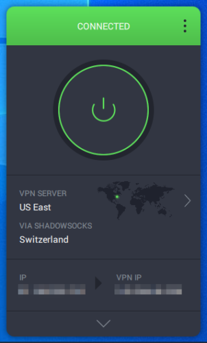 connect to a VPN server and Shadowsocks at the same time in PIA