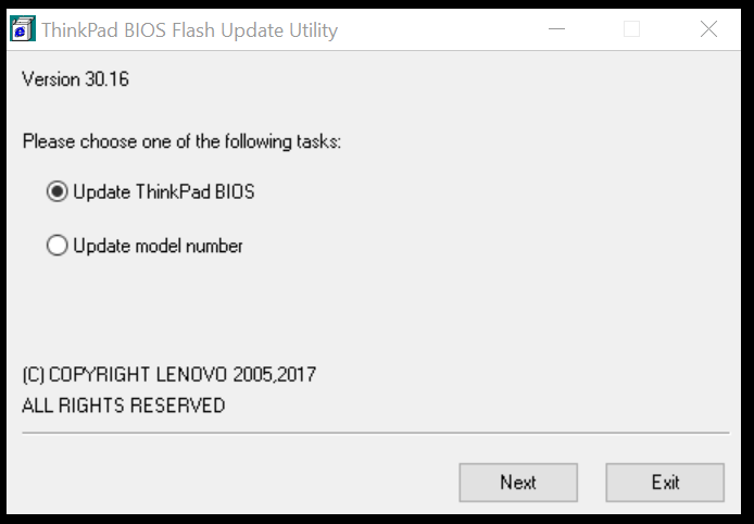 update BIOS on Lenovo