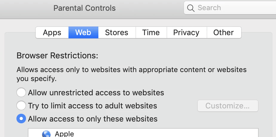 allow unrestriced access how to access blocked websites on safari