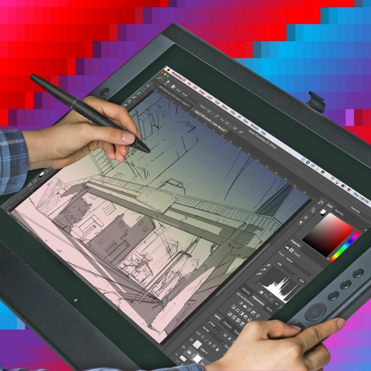 drawing precise lines in adobe illustrator with graphics tablet