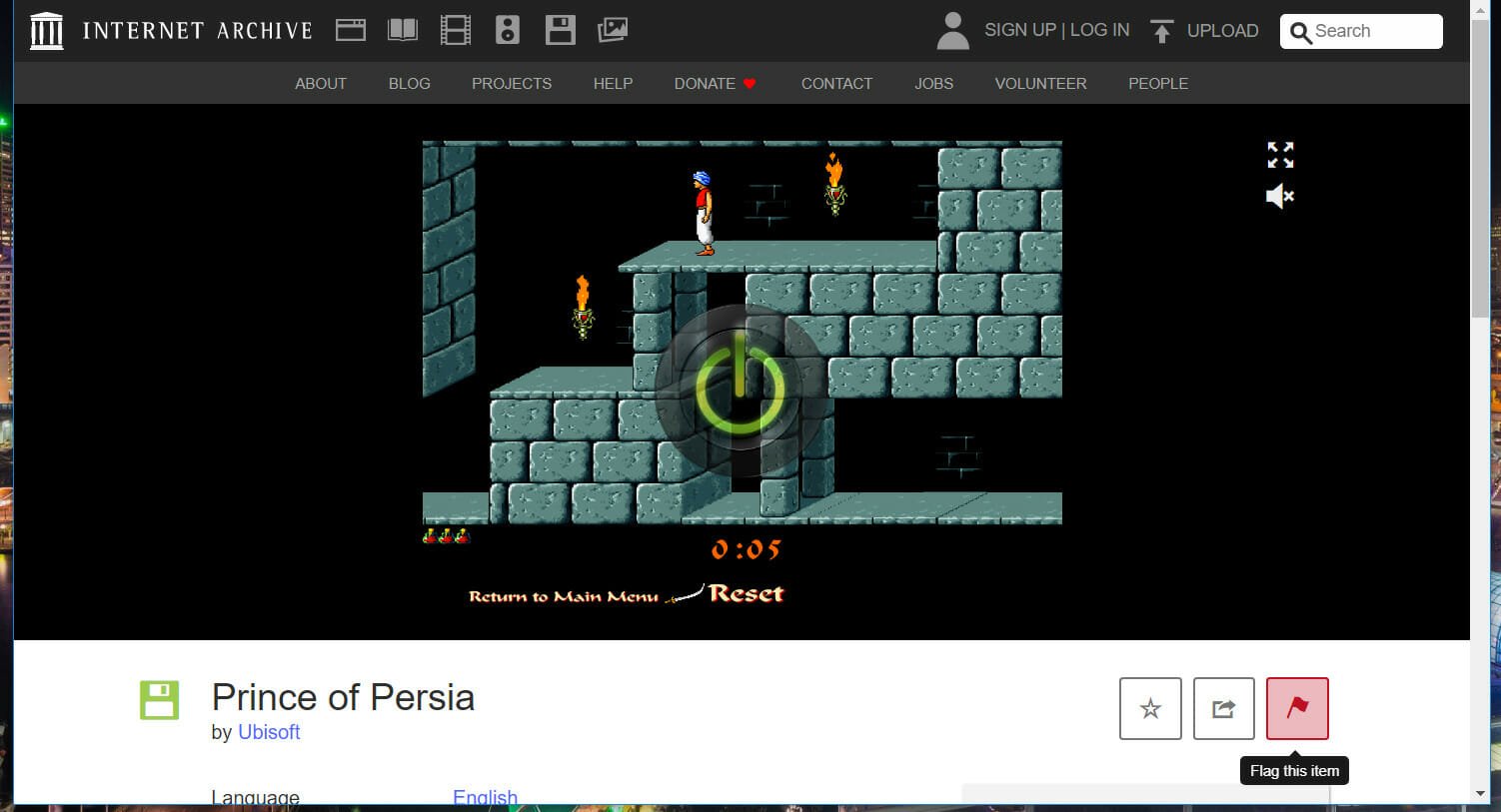 A Flash game on Internet Archive how to play adobe flash games without adobe flash