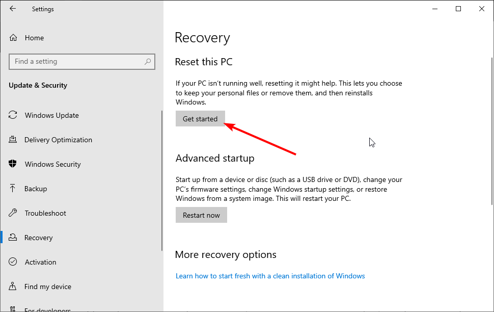get started cant download files windows 10