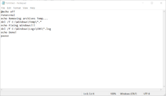 windows server script to clean up cab files in temp folder