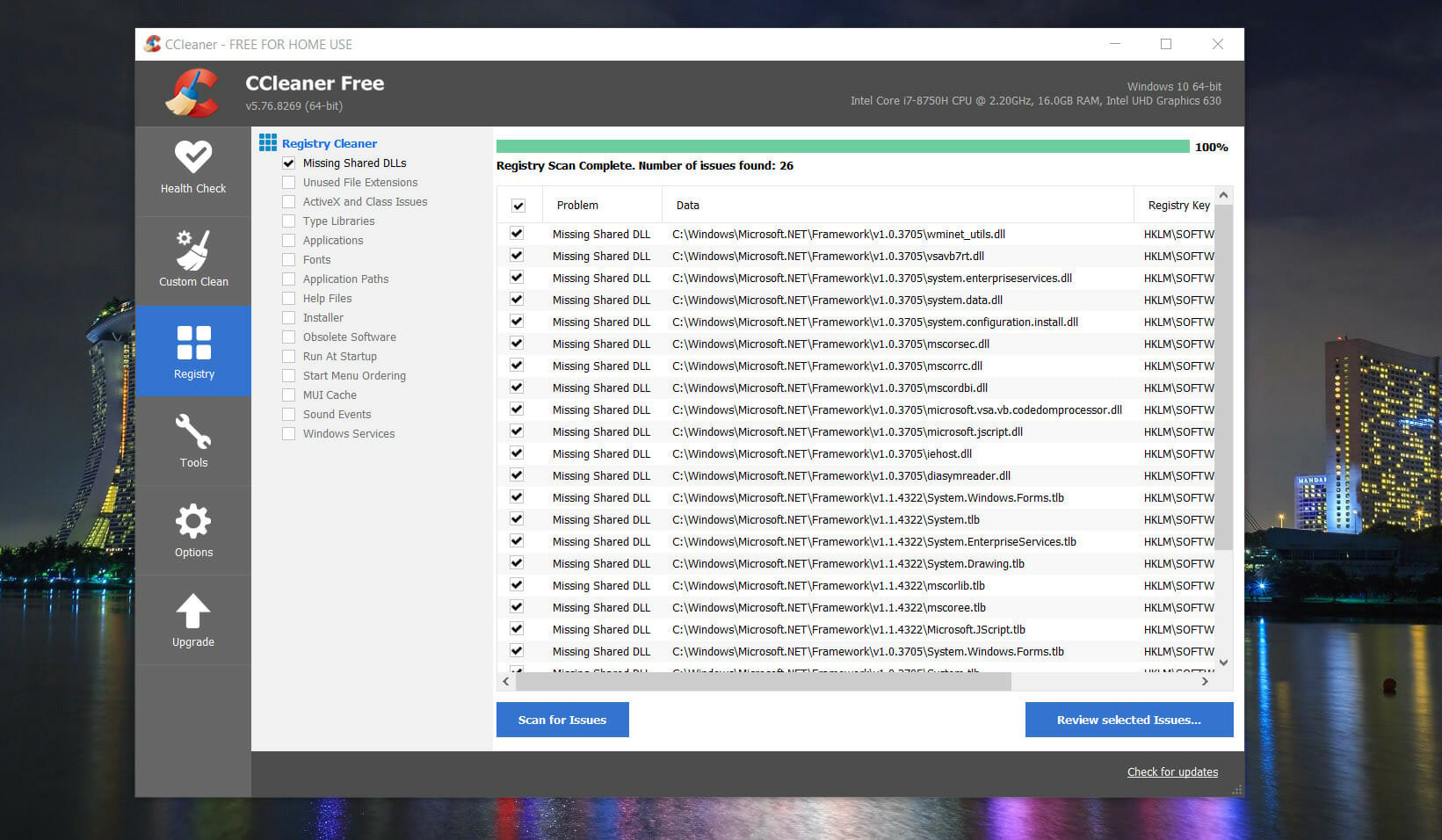 reset registry repair tool