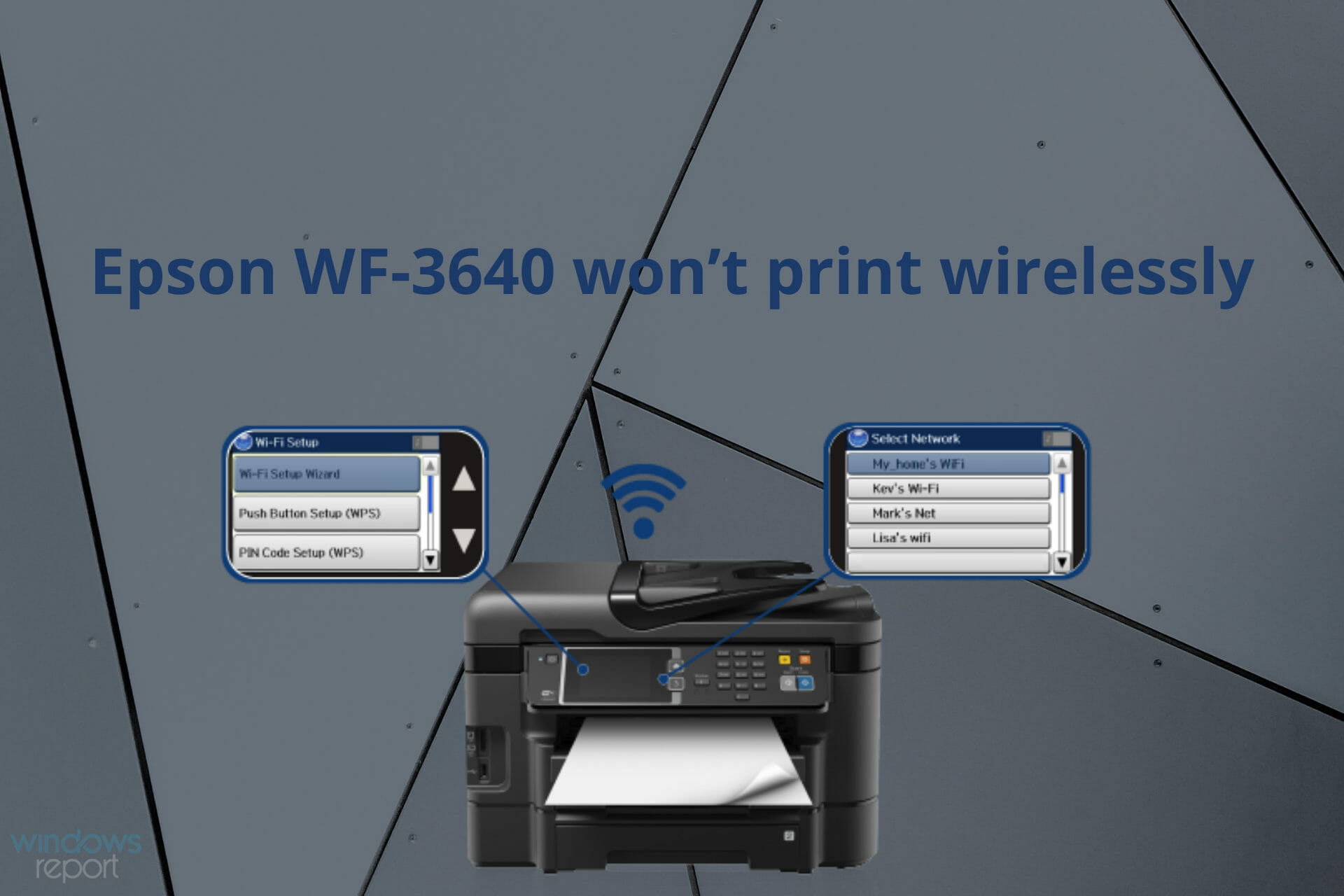 klokke Kunstneriske ubemandede Epson WF-3640 won't print wirelessly [Troubleshooting guide]