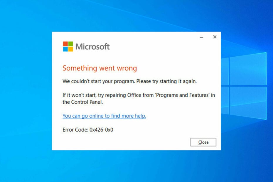 microsoft error code 0x426-0x0