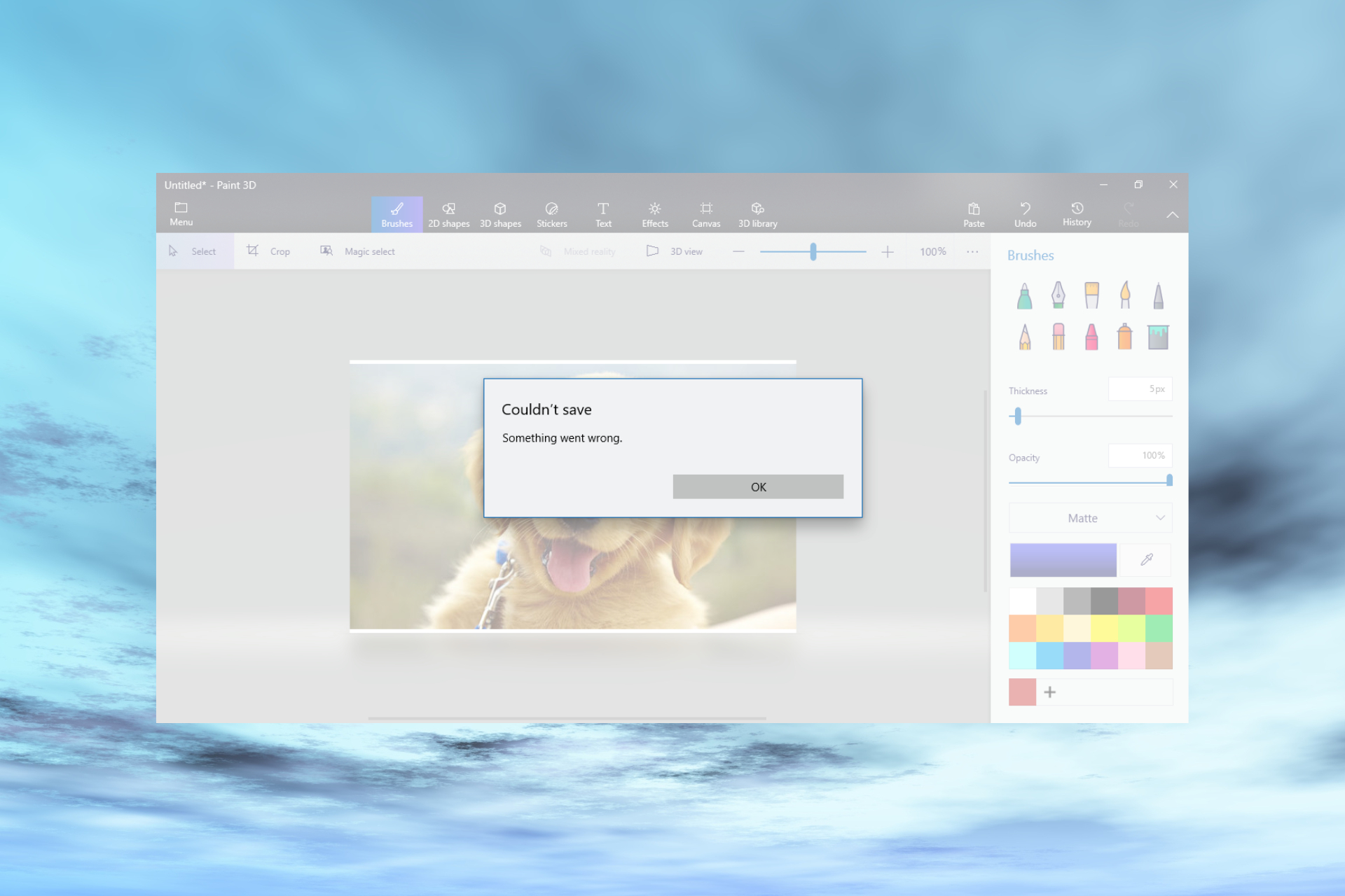 WHAt to do if Paint 3D can't save images