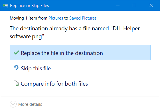 Replace or Skip Files window x3daudio1_7.dll is missing