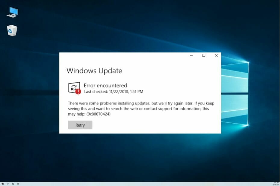 Windows Update Error 0x80070424: 7 Simple Solutions to Apply