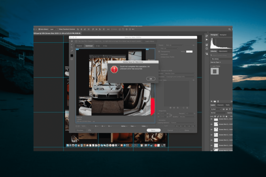 Adobe Save for Web Error in Photoshop: Why & How to Fix