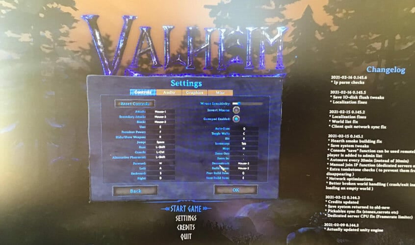 fix blue tinted screen valheim