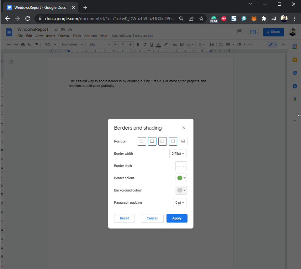 Cách tạo đường viền trong Google Doc đẹp nhất 2022