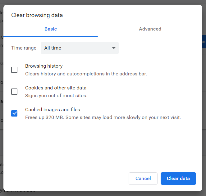 Clear browsing data tool facebook videos not playing in chrome