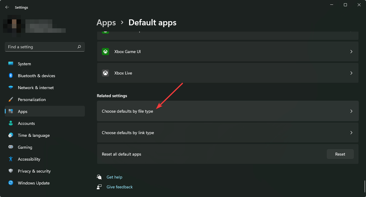 going choose defaults by file type windows 11 settings