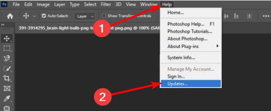 help updates photoshop crashes when printing