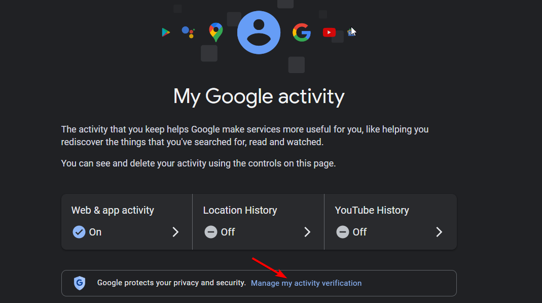 manage-activity disable delete browsing history