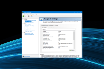 nvidia control panel only showing 3d settings laptop