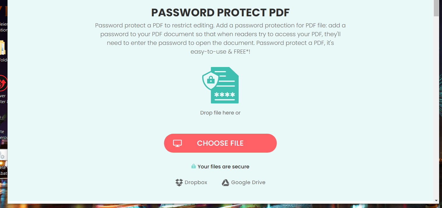 L'applicazione PDF Proteggi con password Come crittografare un file PDF per la posta elettronica