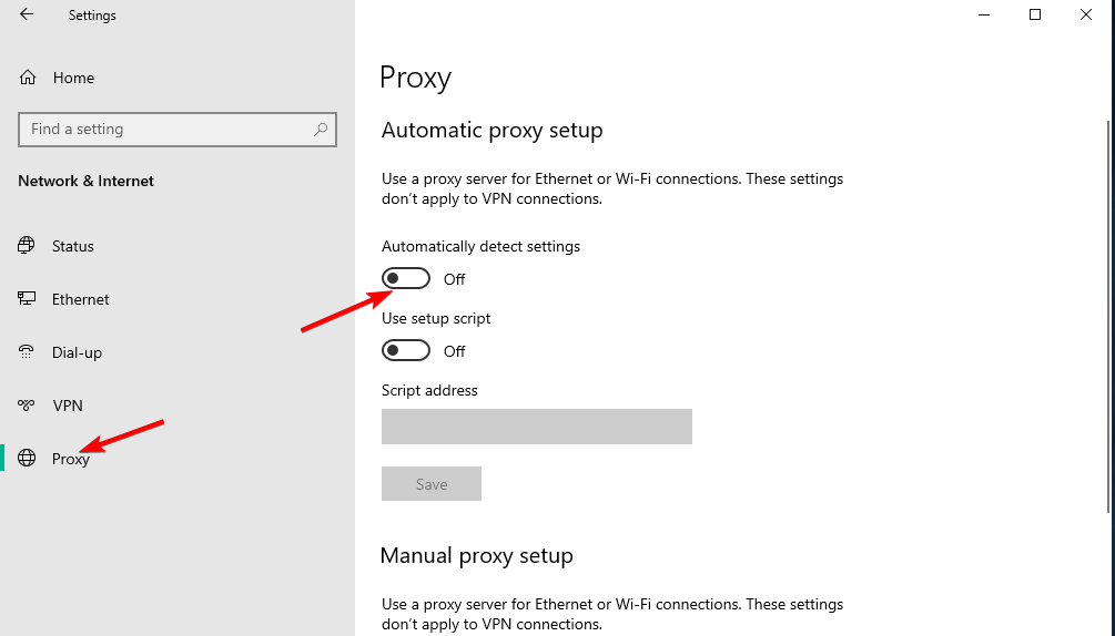 proxy-off err_connection_reset windows 10
