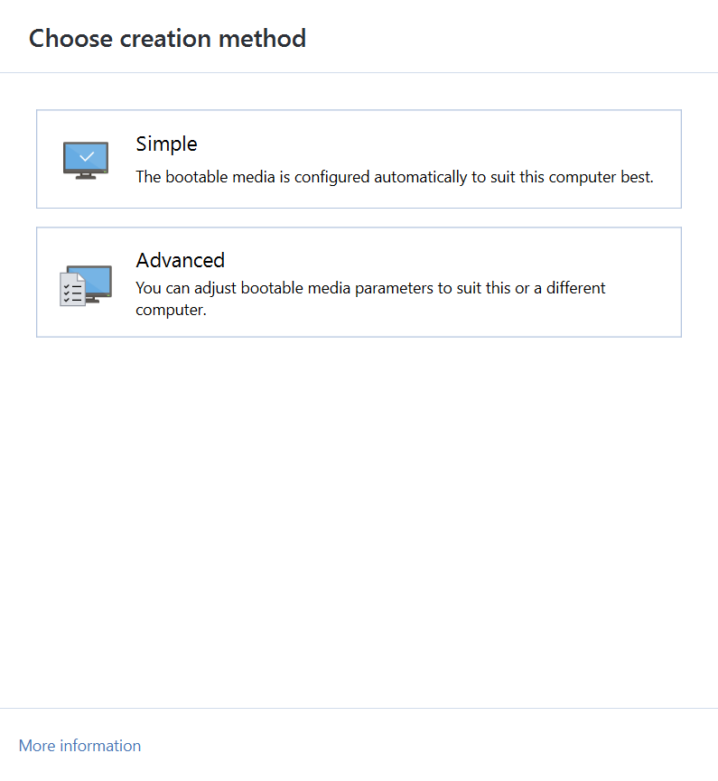 how to start acronis true image from command prompt