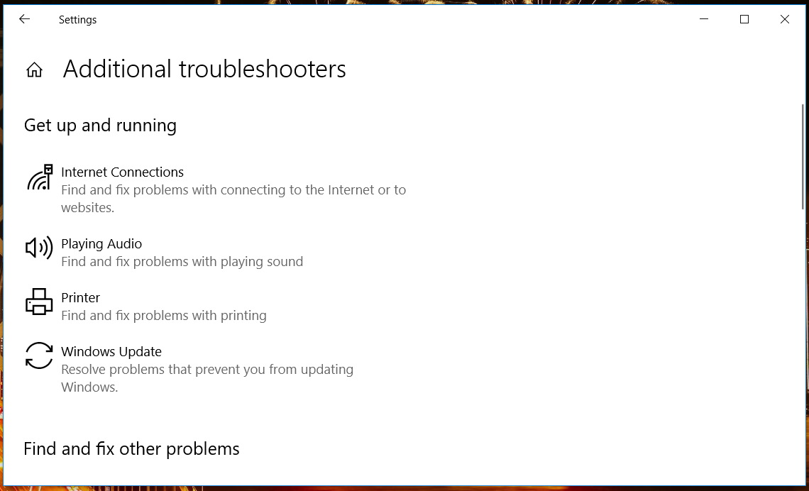 The Additional troubleshooters tab no audio on some twitch streams