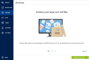 how to archive with acronis true image