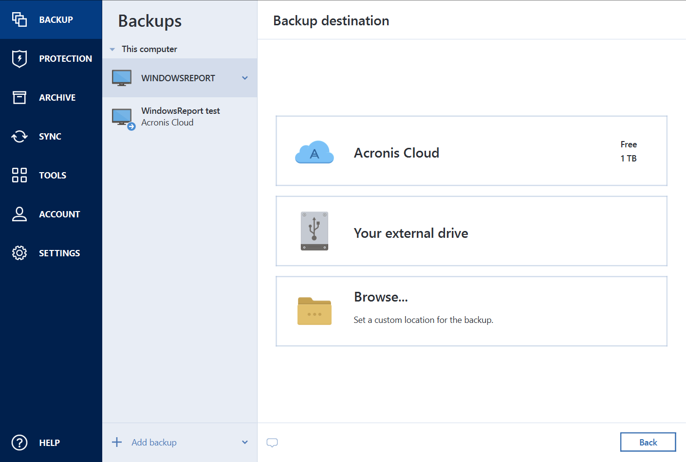 acronis true image how much spae does it use up