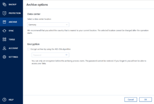 set up e-mail alerts in acronis true image 2016