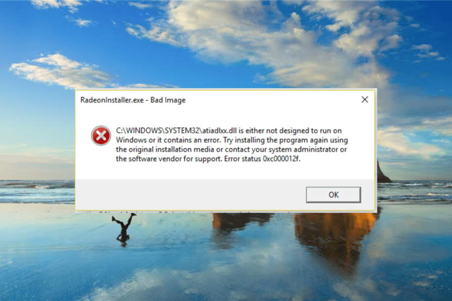 Fix: Atiadlxx.dll is Either not Designed Error on Windows 10