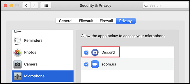 how to enable mic for discord on mac